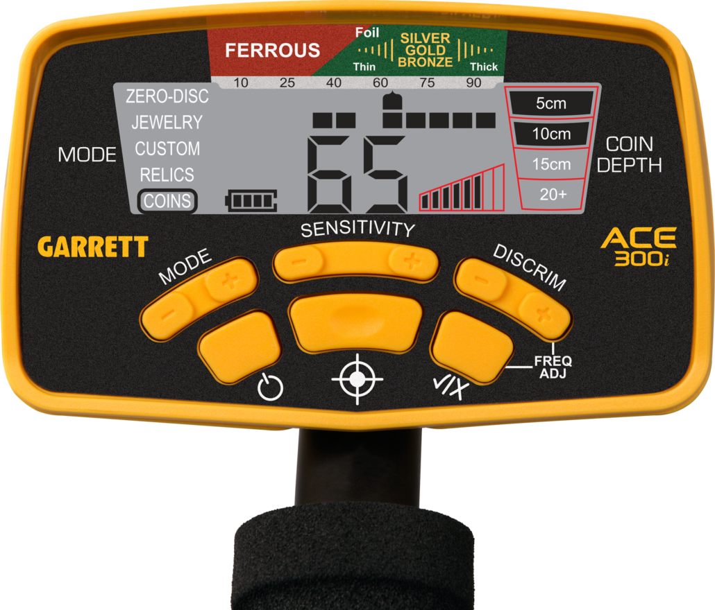 Garrett ACE 300i kontrol paneli ve ekranı